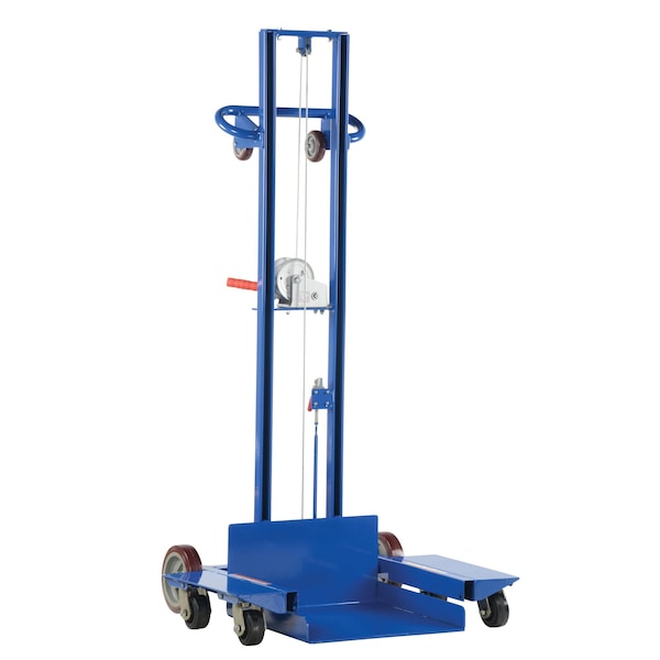 Vestil Steel Low Profile Lite Load Lift w/Winch, Swivel Casters, and Manual Floor Lock LLPW-500-4SFL - main